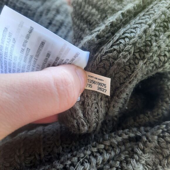 American Eagle Don't Ask Why Green Knit Sweater One Size - Picture 5 of 5
